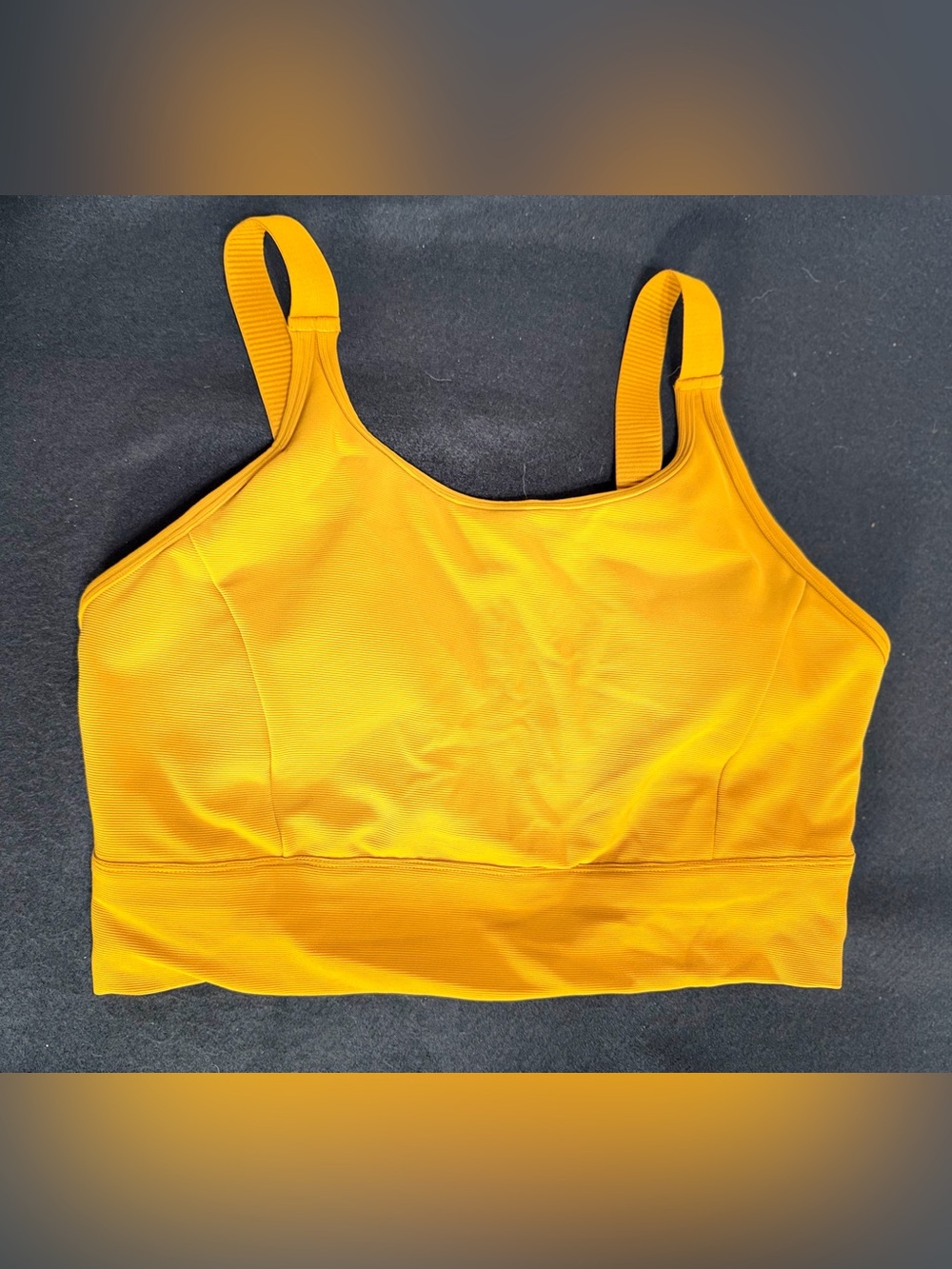 Women’s Mustard Gold Sports Work Out Crop Top Size L-XL